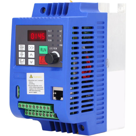 Variateur de Fréquence Monophasé 220V Entrée, Sortie Triphasée 0‑220V 1.5KW pour Moteur (1/5)