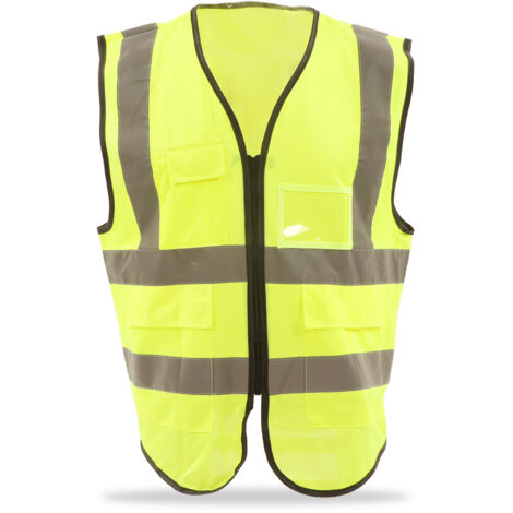 Veste de Sécurité Réfléchissante Haute Visibilité en Polyester avec Poche pour Travailleurs et Ingénieurs (1/5)