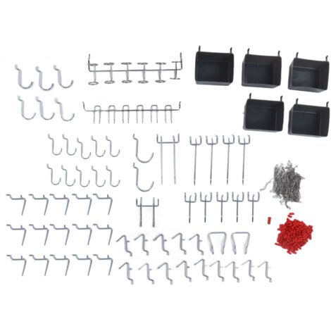 Kit d'Organisation 114 Pièces pour Atelier - Crochets Panneau Perforé, Rangement Outils