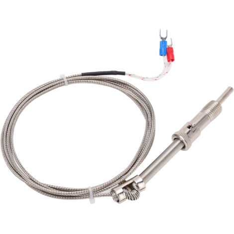 Sonde de thermocouple à ressort de compression type K, fil blindé pour usine, longueur 2 mètres