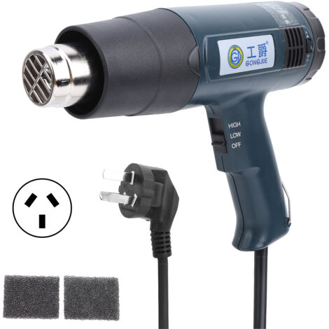 Pistolet à air chaud professionnel 1600W GJ-3A avec réglage de température, outil industriel 220V prise AU (1/5)