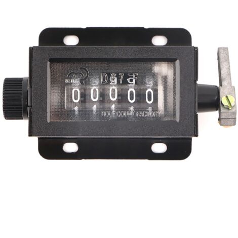 Compteur Mécanique 5 Chiffres Manuel à Ressort, Réinitialisable 0-99999 pour Décompte de Tractions (1/5)