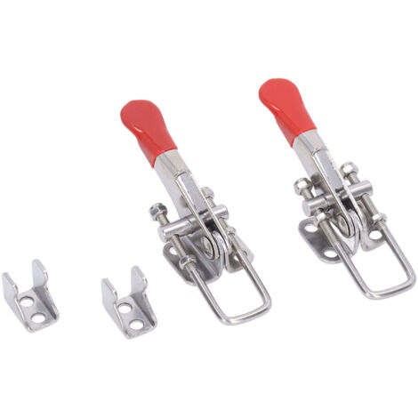 2 Pièces Loquet à Bascule Ajustable en Acier Inoxydable, Capacité 400 Livres, Kit de Serrage (1/5)