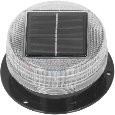 Phare d'avertissement solaire 6 LED, alternance rouge et bleu, étanche, portable pour sécurité routière (1/5)