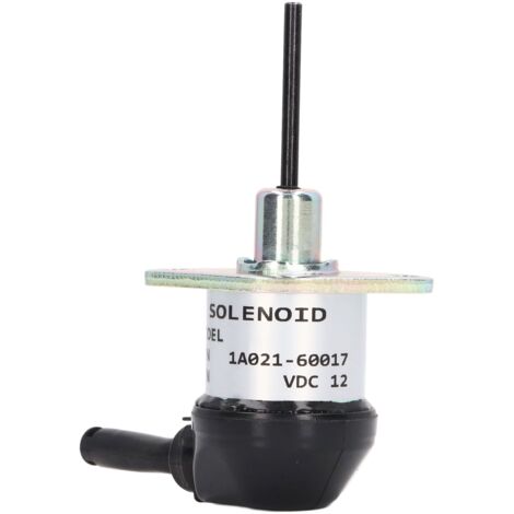 Électrovanne d'arrêt carburant 12V DC 1A021‑60017 pour moteur Kubota V2003 - vanne de coupure et extinction (1/5)