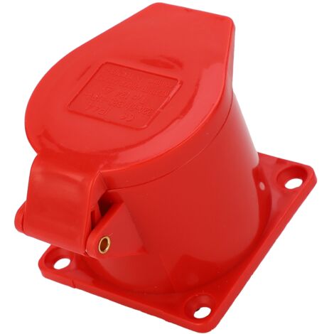 Prise industrielle 32A 3 phases IP44 380V-415V étanche et antidéfaut pour usage professionnel (1/5)