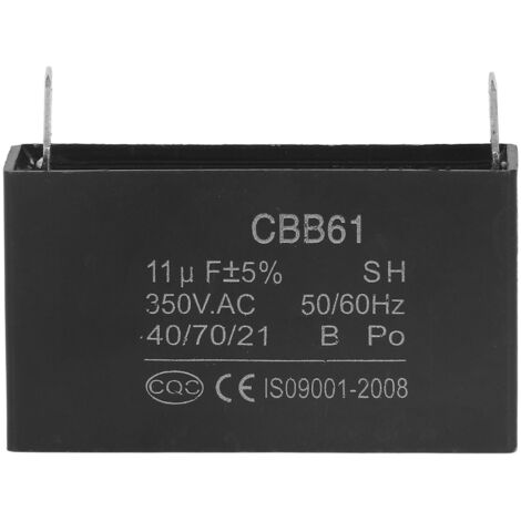 Condensateur Moteur CBB61 11μF 350V pour Générateur à Essence et Climatisation Réfrigérateur (1/5)