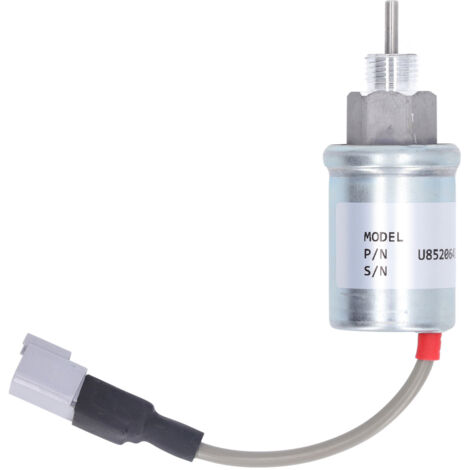 Electrovanne d'arrêt carburant alliage aluminium U85206452 pour moteur Perkins HL403C 12V DC (1/5)