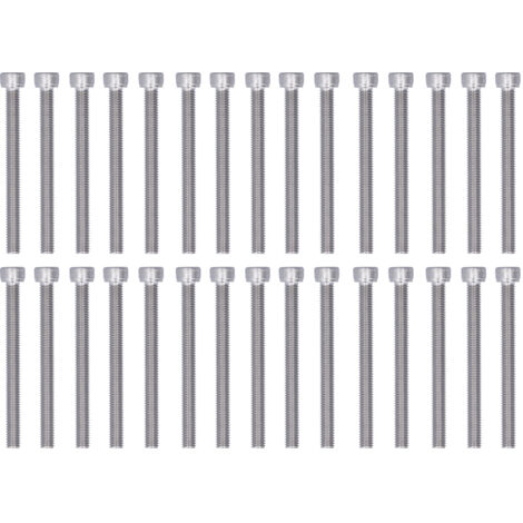 30 Vis à tête hexagonale creuse A2-70 en acier inoxydable 304 marine, boulonnerie M6x45, lot de 30 pièces (1/5)