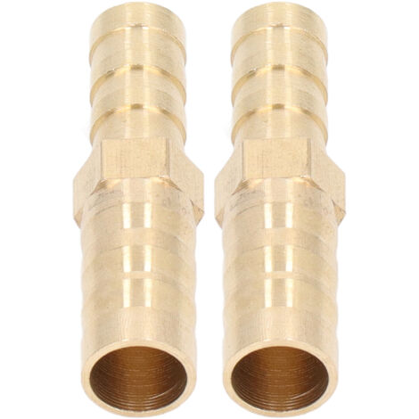 2 Pièces Raccord Réducteur Laiton à Crans, Jonction Réducteur Hexagonal pour Tuyau 10mm(3/8") vers 8mm(5/16") (1/5)