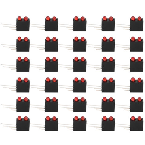 Support de LED 3mm à double trou, 100 pièces, accessoires pour voyants industriels, lampe rouge avec base