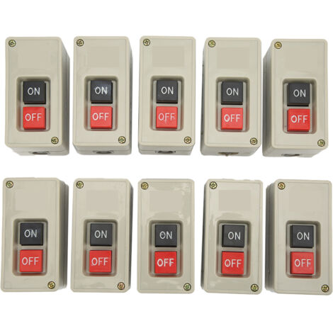 10 pièces interrupteur moteur triphasé 2 positions auto-réinitialisation bouton-poussoir 380V 30A pour armoires électriques (1/5)
