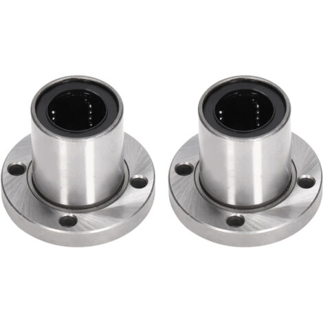 Kit de 2 roulements à billes linéaires LMF25UU avec bride ronde pour machines industrielles (1/5)