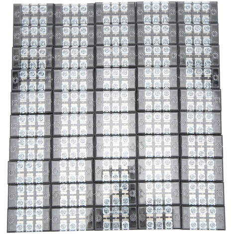 Bloc de jonction double rangée 03 positions, 50 pièces TB‑2508L, 25A 600V pour tableau électrique (1/5)