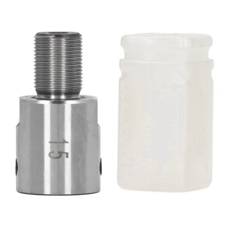 Tige de mandrin 15mm M14x1 en acier inox traité thermiquement, adaptateur haute précision pour tour et fraiseuse (1/5)
