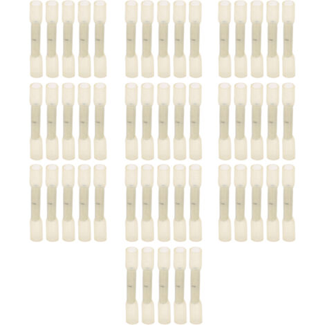 Kit de 50 connecteurs à sertir étanches pour câbles électriques avec gaines thermorétractables (1/5)
