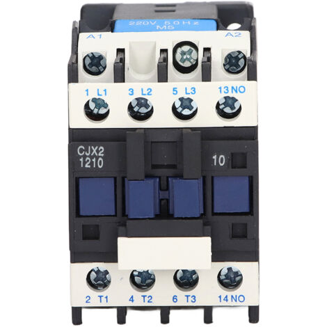 Contacteur AC CJX2-1210, 12A 220V 50Hz, haute sensibilité pour installation électrique et commande moteur. (1/5)