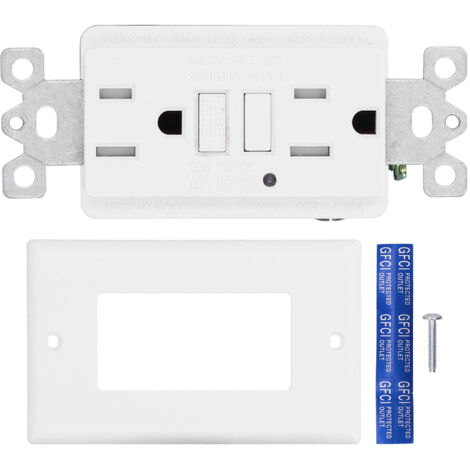 Prise Intelligente de Protection contre les Fuites de Courant GFCI avec LED, 120V AC, Modèle LD‑3008A (1/5)