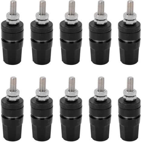 Connecteur Banane 4.0mm 24A pour Enceintes Amplificateur - Borne de Serrage Noir - 24.320 Postes (1/5)