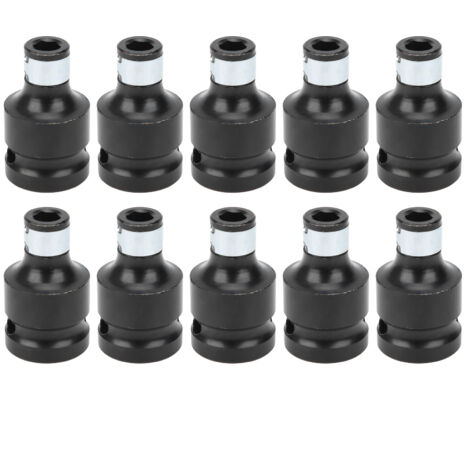 10 Adaptateurs de Douille 1/2" Carré vers 1/4" Hexagonal pour Clé à Choc (1/5)