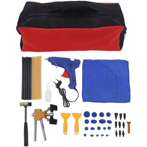 Kit de 45 pièces pour réparation de bosses sans peinture, extracteur de bosses avec prise EU 100‑240V pour voiture (1/5)