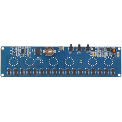 Module d'horloge numérique DIY 24h avec tube lumineux, carte d'affichage électronique, alimentation USB 5V (1/5)