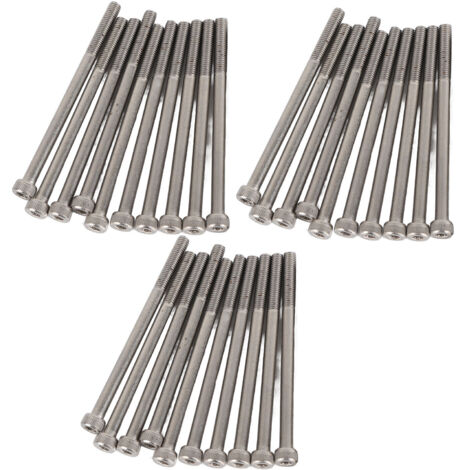 30 Vis à tête cylindrique hexagonale à demi-dent M5 en acier inoxydable A2, lot de 30 pièces (1/5)