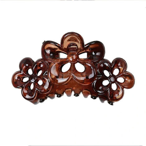 Barrettes cheveux marron, pinces à cheveux, accessoires coiffure sans pression pour femme (1/4)