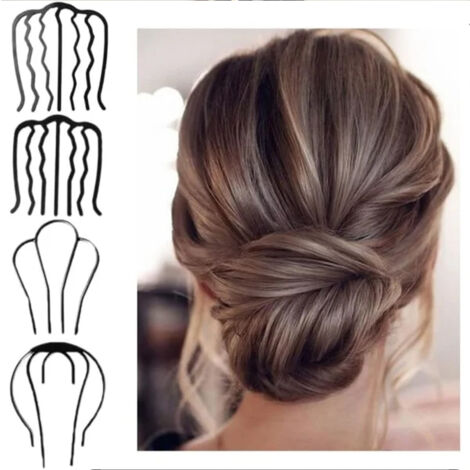 Barrettes à cheveux, épingles à cheveux, fourches à cheveux, barrettes françaises, épingles à quatre dents, supports pour chignon, accessoires capillaires pour femmes et filles (1/5)