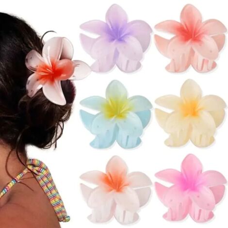 Lot de 6 barrettes à fleurs antidérapantes (1/5)