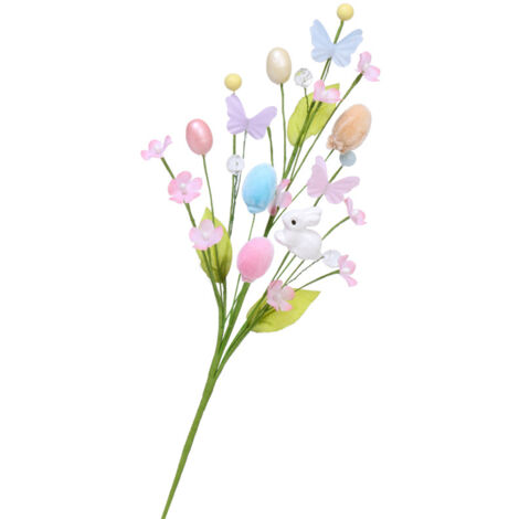 Décoration de Pâques Lapin, Œufs et Fleurs pour Arrangement DIY et Bouquet de Fête (1/5)