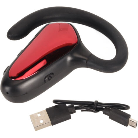 Écouteur Bluetooth sans Fil Conduction Osseuse Réduction de Bruit 5.1 Ultra Léger Professionnel Rouge (1/5)