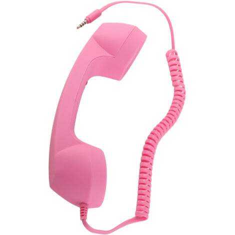 Téléphone vintage anti-radiations USB-C avec prise 3,5 mm pour smartphone rose (1/5)