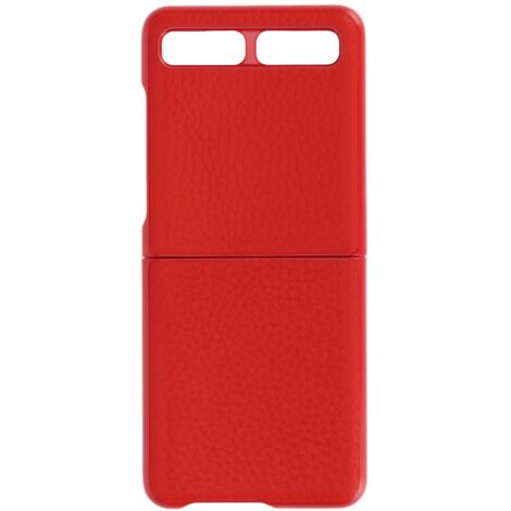 Étui en Cuir Protecteur Anti-Rayures pour Samsung Galaxy Z Flip - Coque Rouge Modèle 1 (1/5)