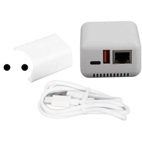 Serveur d'impression réseau USB 2.0, partage d'imprimante LAN sans fil, compatible Windows XP, Android, Linux, alimentation 100‑240V avec prise EU. (1/5)