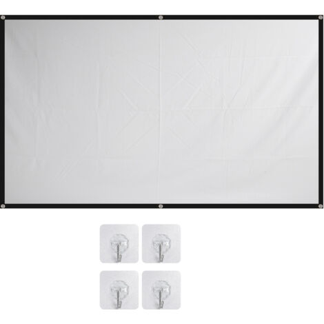 Écran de Projection HD 16:9 Portable 72 Pouces - Installation Facile pour Cinéma Maison, Extérieur et Camping - Haute Densité