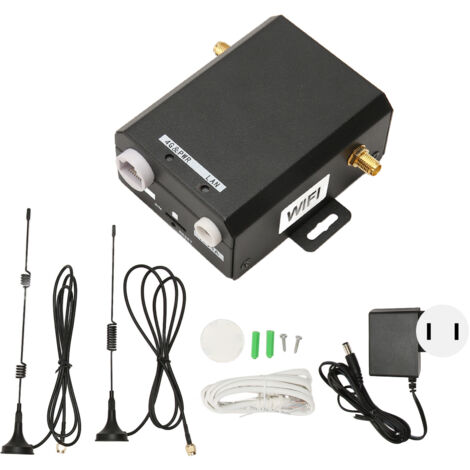 Routeur WiFi 4G LTE Industriel avec Slot Carte SIM, 2 Antennes Externes, 150Mbps, 16 Utilisateurs, Prise US 100‑240V (1/5)