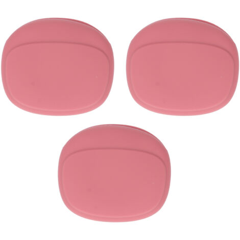 Étui de transport silicone mini pour écouteurs, 3 pièces, poche de rangement portable rose pour maison (1/5)
