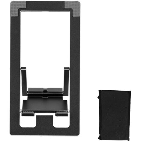 Support téléphone portable réglable pour bureau, support pliable en alliage d'aluminium pour tablette et téléphone, noir (1/5)