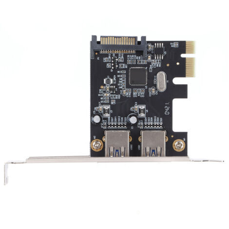 Carte d'extension PCI‑E USB 3.0 à 2 ports pour ordinateur de bureau, transfert haute vitesse 5 Gbps (1/5)