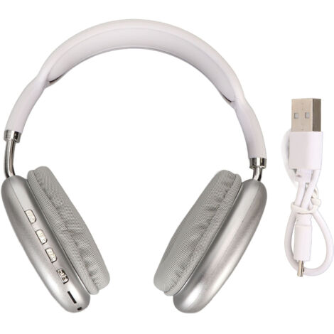 Casque Audio Bluetooth Sport avec Micro Intégré, Réduction de Bruit et Autonomie Prolongée pour Course et Voyage - Blanc (1/5)