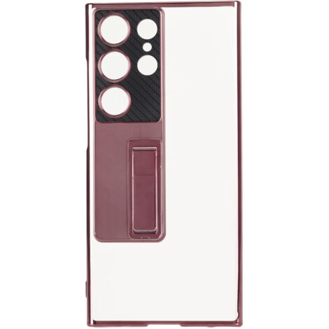Coque de Protection S23 Ultra Résistante aux Chocs avec Finition Électroplaquée et Support Transparent (1/5)