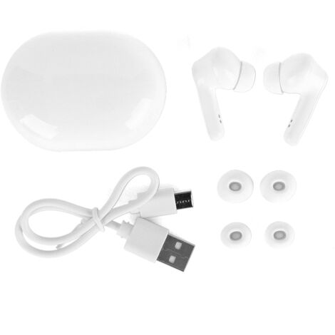 JS76 Écouteurs Bluetooth sans Fil à Faible Latence et Subwoofer Basse Consommation, Résistants à la Transpiration - Blanc (1/5)