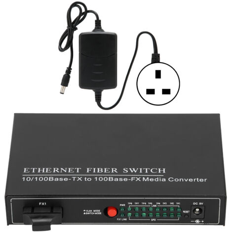 Commutateur Ethernet Fibre TBC-MC3418ED20 Aluminium Alloy, Plug & Play, 100-240V UK, Switch Réseau Stable et Robuste (1/5)