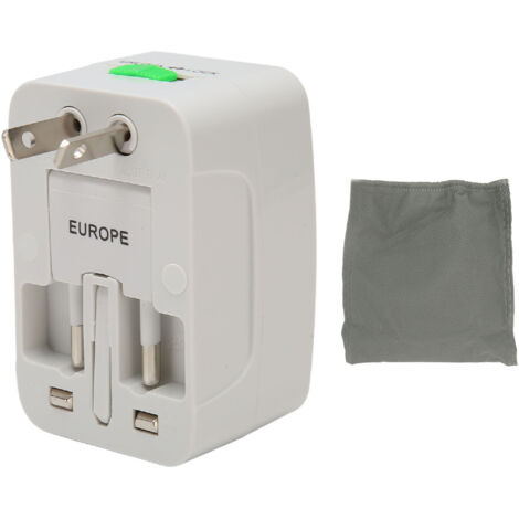 Adaptateur de Voyage Universel Portable - Prises Internationales pour US, UE, UK, AU - Noir 100‑250V 10A ABS