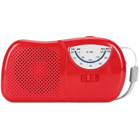 Radio FM AM Vintage, Haute Sensibilité, Son Clair, Mini Radio de Poche pour Voyage et Maison, Rouge
