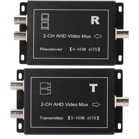 Multiplexeur Vidéo 2 Canaux 400m Compatible AHD CVBS Plug and Play à Chaud pour Caméras (1/5)