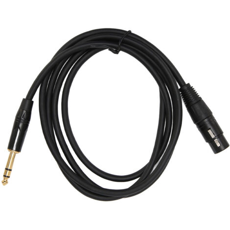 Câble XLR Femelle vers 1/4" TRS Stéréo Blindé - 3.3ft - Connexion Équilibrée Professionnelle (1/5)