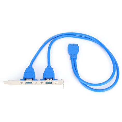 Connecteur USB Panneau Arrière Carte Mère 19 Broches vers Double Port A Femelle Extension Câble (1/5)