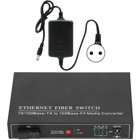 Commutateur Ethernet Fibre 4 Ports TBC‑MC3414ES20A, Plug & Play, Alimentation 100‑240V EU, Switch Réseau Stable et Robuste (1/5)